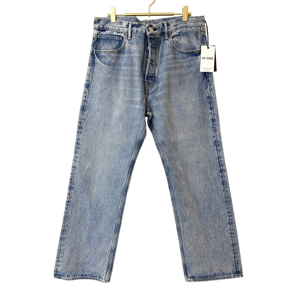 Re/Done 90s High Rise Loose Jeans in 4 Year Wear Men’s 32 x 31 Button Fly Cotton